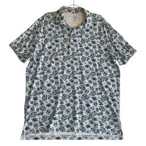 1764 Signature Polo Shirt Mens XL Light Blue Sugar Dance Skull Rose Golf SV16324